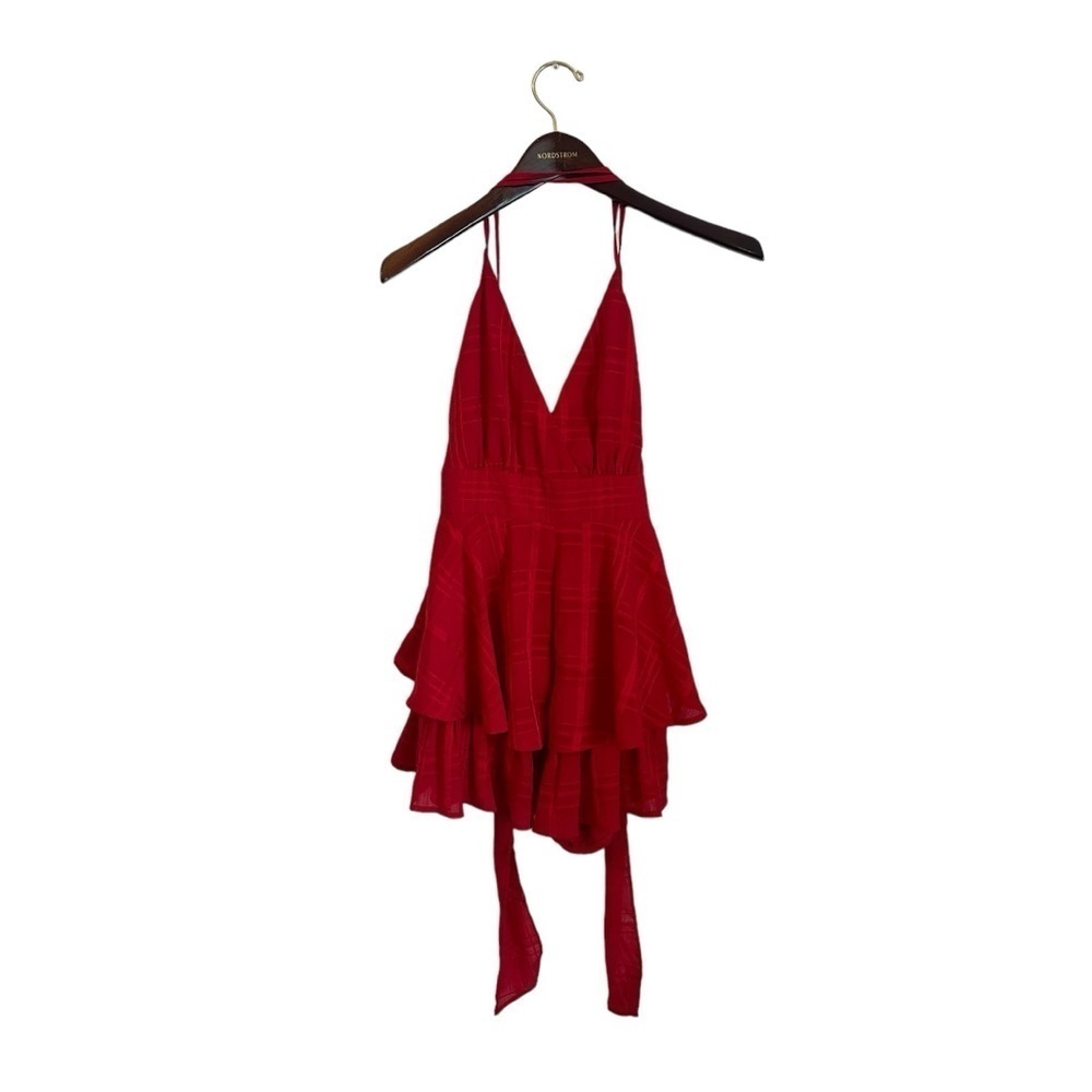 Princess Polly Theodora Romper in Red Tie Ruffle Flowy Size 4 - Picture 7 of 9